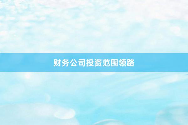 财务公司投资范围领路